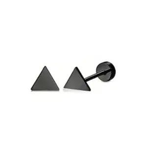 Black / One Size / Triangle earrings