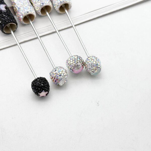 Wholesale Cross-border diy star moon mocha full diamond beaded pen creative rhinestone cute pen colorful gift pen