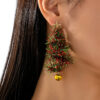 Wholesale Christmas tree wreath gingerbread man Christmas-themed holiday pendant earrings