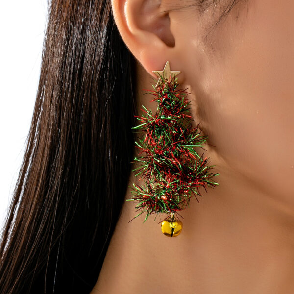 Wholesale Christmas tree wreath gingerbread man Christmas-themed holiday pendant earrings