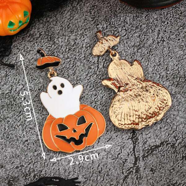Wholesale Cross-Border Amazon Best-Selling Halloween Earrings Pumpkin Ghost Pendant Earrings Gothic Tassel Women's Earrings
