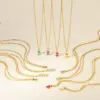 Wholesale 304 Stainless Steel Geometric PVD Coated 18K Real Gold Plated Elegant Classic Style Cable Chain Pendant Necklace