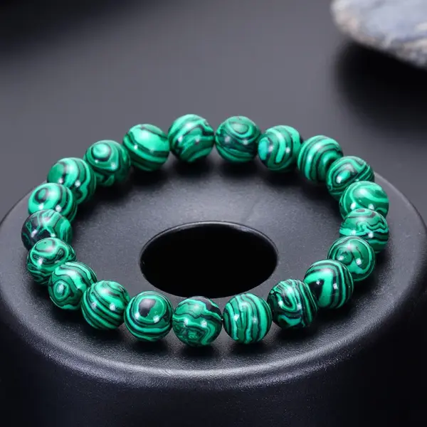 Wholesale Fashion Swirl Pattern Natural Stone Beaded Bracelets 1 Piece