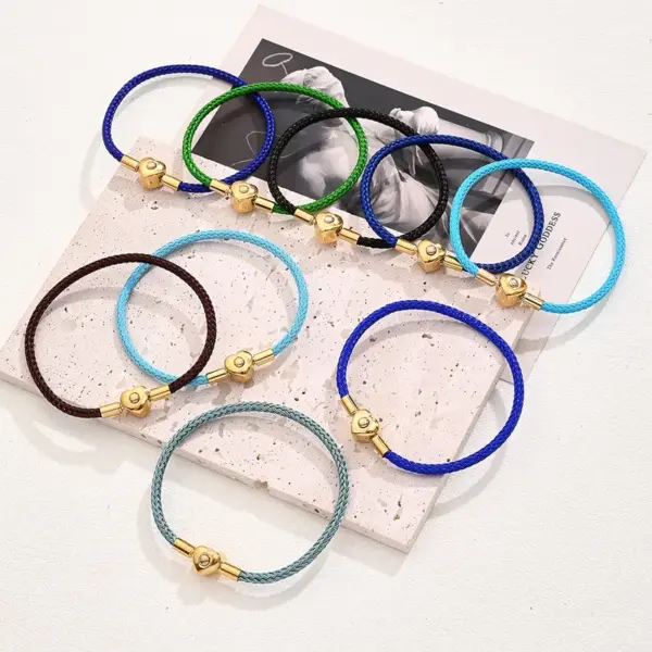 Casual Simple Style Classic Style Simple Solid Color 304 Stainless Steel Wire Rope 18K Gold Plated Bracelets In Bulk