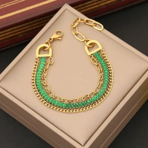 PVD Coated 18K Gold Real Gold Plated Flower Stainless Steel Luxurious Waterproof Non Tarnish 304 Stainless Steel Bracelets