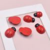 Wholesale DIY Micro Landscape Accessories Wooden Mini Color Coccinella Small Bonsai Decoration Accessories Beetle