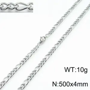 Steel Color 500 * 4mm = Necklace KN197272-Z