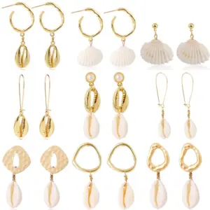 Fashion Shell Shell Inlaid Shell Artificial Pearls Women's Earrings 1 Pair