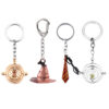 Wholesale European and American film and television game peripheral Harry Potter magic scepter hourglass keychain game jewelry crown pendant