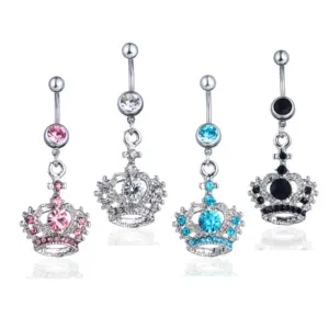 Wholesale Belly Rings Fashion Crown Alloy Diamond