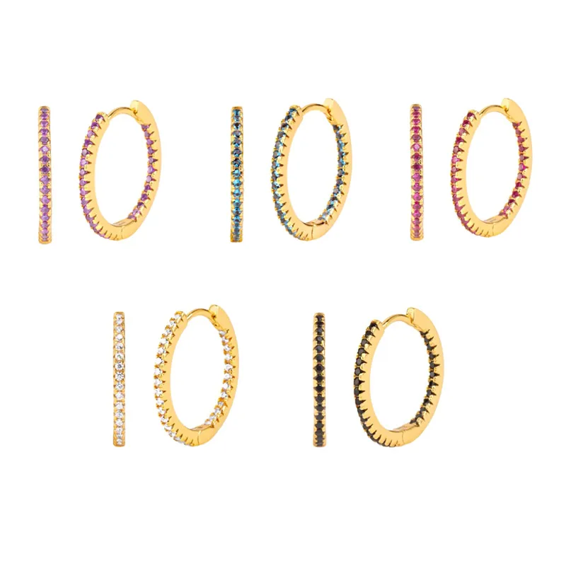 Wholesale Fashion Geometric Copper Artificial Gemstones Earrings
