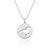 Wholesale Jewelry Simple Style Horse 304 Stainless Steel No Inlaid Hollow Out Stainless Steel Necklaces