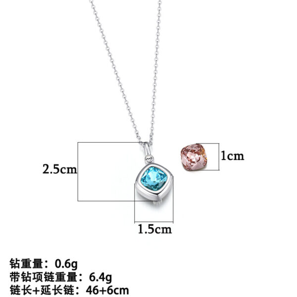 Wholesale Cross-Border New Fashion Replaceable Zircon Necklace for Women, Versatile Jewelry for Mother's Day Exquisite Gift Necklace