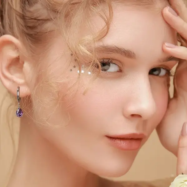 Wholesale 1 Pair Modern Style Classic Style Geometric Water Droplets Plating Inlay 304 Stainless Steel Zircon Drop Earrings