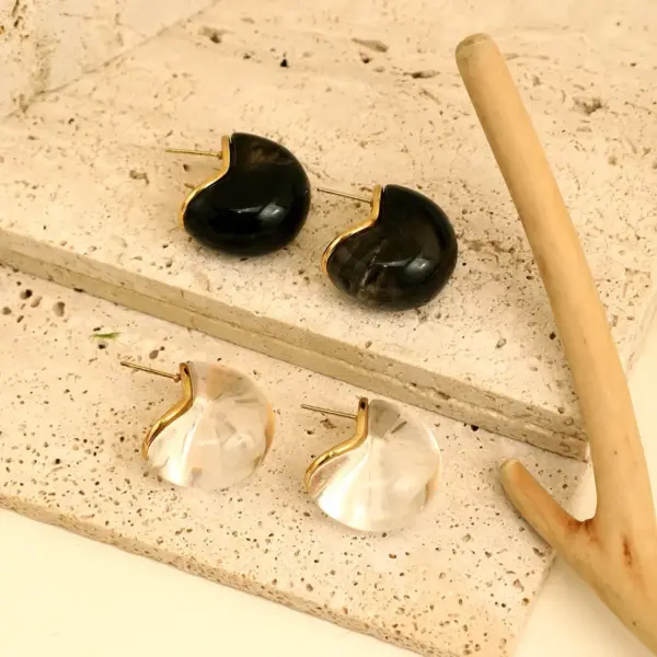 Wholesale 1 Pair IG Style Elegant French Style Rhombus 304 Stainless Steel Ear Studs