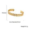 Wholesale Fashion Leaves 304 Stainless Steel 18K Gold Plated Stainless Steel Bracelets In Bulk