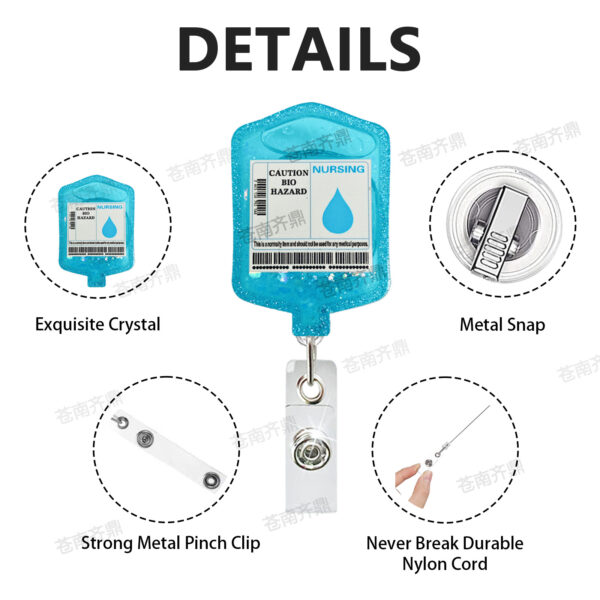 Wholesale Medicine bag, medical staff acrylic badge, scroll, retractable and easy to pull