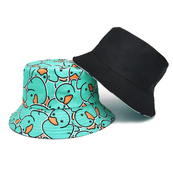 Wholesale Amazon's New Little Yellow Duck Pattern Basin Hat European and American Men's and Women's Sunshade Sun Hat Fashionable Cartoon Fisherman Hat