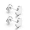 Wholesale Simple Style Titanium Steel Heart Shape Stud Earrings