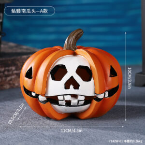 7142w-01 skeleton pumpkin head--type a / As shown in the figure