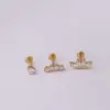 Ear Cartilage Rings & Studs Fashion Water Droplets Titanium Zircon