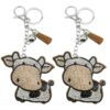 oly-2395e47bbcb1b0aa5bbf0ff5648e21f0 Wholesale 4pcs Creative Cartoon Diamond-encrusted Cow Keychain