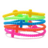 Wholesale Amazon hot selling bracelet simple European and American macaron cross bracelet children's hand adult silicone bracelet