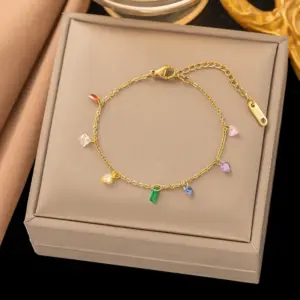 11 [Ae226] Rainbow Bracelet / Gold