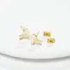 Wholesale PVD Coated 18K Gold Real Gold Plated 304 Stainless Steel Fashion Waterproof Non Tarnish Ear Studs
