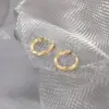 Wholesale PVD Coated 18K Gold Real Gold Plated Circle Solid Color 304 Stainless Steel Fashion Waterproof Non Tarnish Earrings