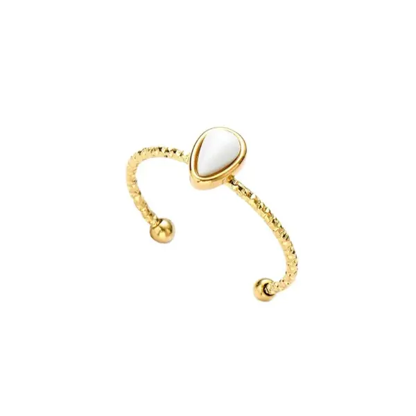 Wholesale PVD Coated 18K Gold Real Gold Plated Water Droplets 304 Stainless Steel Fashion Waterproof Non Tarnish