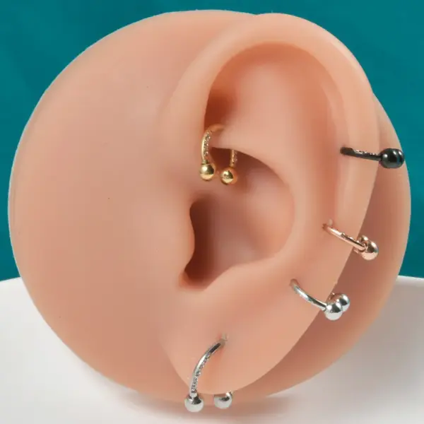 1 Piece Nose Rings & Studs Vacation U Shape 304 Stainless Steel Plating Zircon 18K Gold Plated Nose Pin