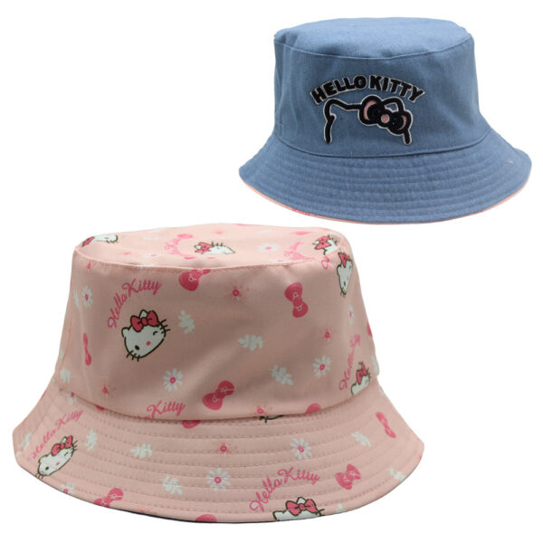 Wholesale Cross-border new coolomi printed fisherman hat Cartoon Cartoon Sanrio embroidery double-sided wear sun hat basin hat