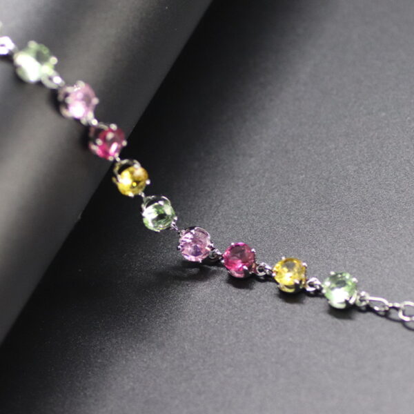 Wholesale New High-grade Octagonal Millennium Rose Cut Zircon Bracelet Inlaid with High Carbon Diamond Rose Apple Green Bracelet