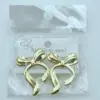 Fashionable Unique Stainless Steel Butterfly Knot Ear Cuff Women's Personality Folding Wavy Texture Earrings Luxury Style