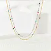 Wholesale Jewelry Fashion Geometric 304 Stainless Steel 16K Gold Plated White Gold Plated Gold Plated Plating Stainless Steel Necklaces