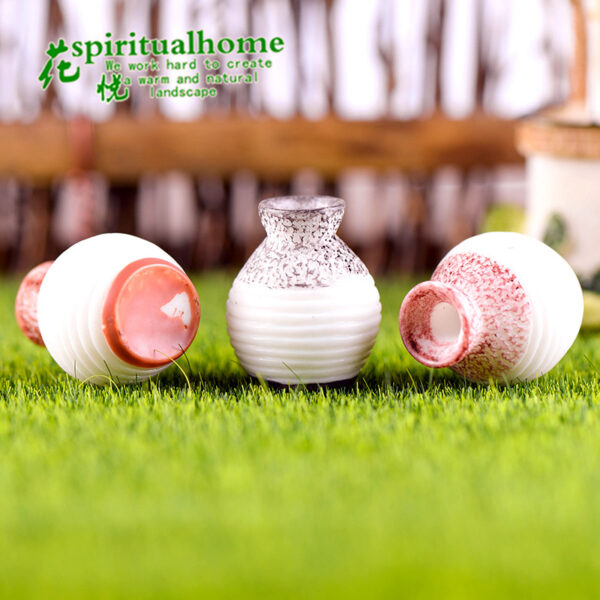 Wholesale Micro-landscape Fleshy Ornaments Resin Crafts Simulation Ceramic Small Vase Creative Home Desktop Small Ornaments