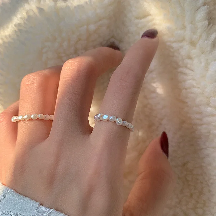 Wholesale Elegant Irregular Freshwater Pearl Rings