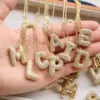 26 English Letters Pendant Necklace Copper Micro Inlaid Zircon Balloon Letter Collarbone Necklace