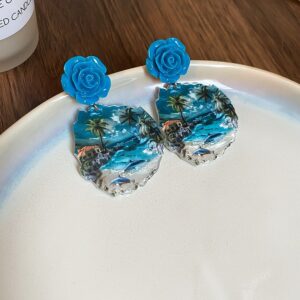 7#Silver needle-style 1-flower print