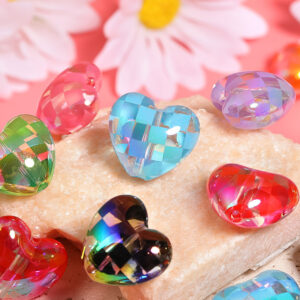 Wholesale High Transparent Acrylic Love Five-pointed Star Beaded Pumpkin Lantern Beads DIY Mobile Phone Chain Keychain Jewelry Accessories