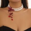 Wholesale Dripping Blood Pearl Necklace