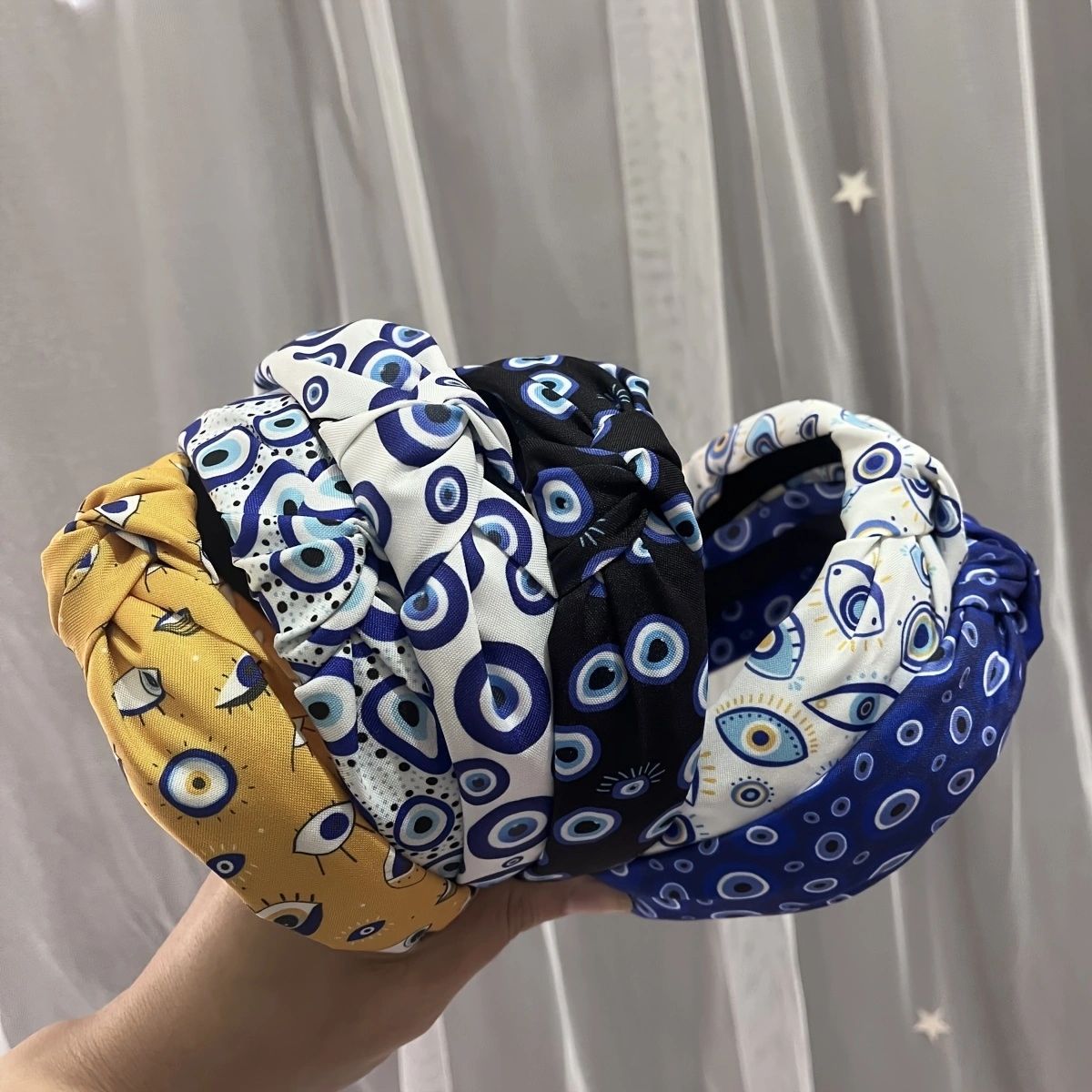 Wholesale Leopard Print Floral Chion Cross Elastic Headband