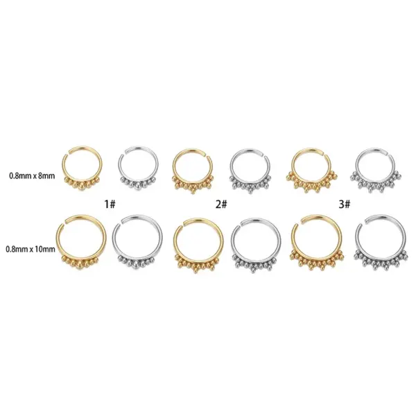 Wholesale Simple Style Geometric Stainless Steel Plating Nose Ring Nose Pin