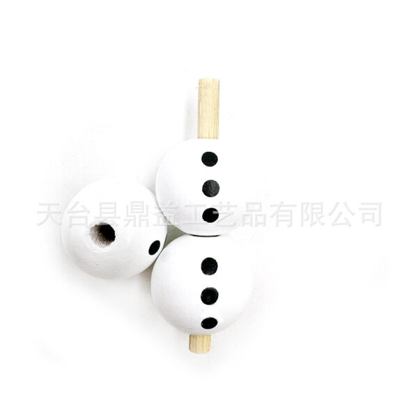 Wholesale Christmas Wooden Beads Snowman Beads