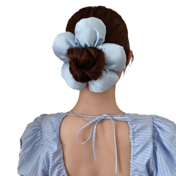 oly-23f39e8a4a6e54e97f28a2f50a9a9eb3 Wholesale Elegant and Cute Snge Flower Hair Ring Ser Large Bowel Ring Advanced Sense Head Rope Ball Head Rubber Tendon Hair Rope Simple