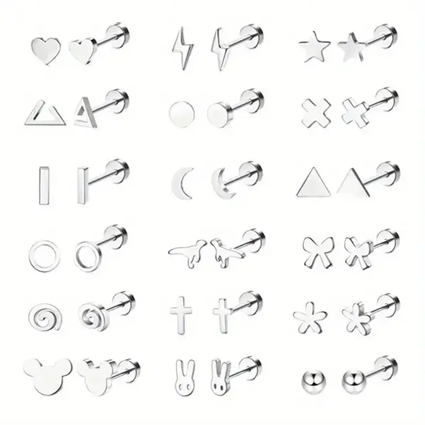 Wholesale 1 Pair Simple Style Pentagram Animal Moon 304 Stainless Steel 18K Gold Plated Ear Studs