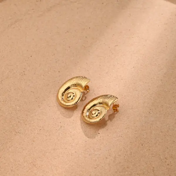 Wholesale Jewelry Casual Vacation Beach Stripe Conch Shell 304 Stainless Steel Electroplating Polishing Plating Snake Chain Jewelry Set