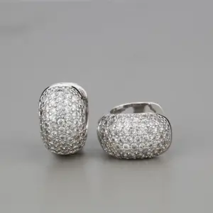 EA12-6 Silver-Plated White Zirconium