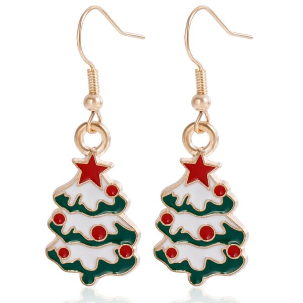 Wholesale Christmas Santa Claus Reindeer Snowflake Earrings